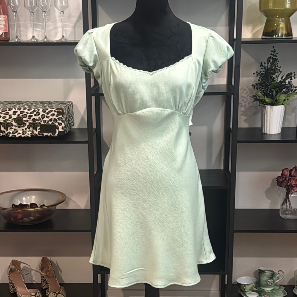 All in Favor Mint Green Mini Dress